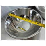 2 New Large Bene Casa Stainless Steel Mixing Bowls