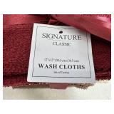 New Pack of 12 Signature Classics Wash Cloths