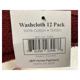New Pack of 12 Signature Classics Wash Cloths