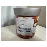 New Signature Soy Plant Based Wax Blend 2 Wick Candle - Cinnamon Apple Cider
