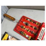 New Deluxe Kabob Grilling Skewers and S