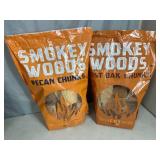 2 New Bags of Smokey Woods Oak and Pacan Wood Smoking Chunks