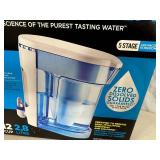 New Zero Water 5 Stage Water Filter Pitcher with Meter - 12 Cup