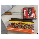 New Mr. Bar-B-Q Kabob Rack with Skewers and S