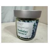 New Signature Soy Plant Based Wax Blend 2 Wick Candle - Holiday Spruce