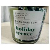 New Signature Soy Plant Based Wax Blend 2 Wick Candle - Holiday Spruce