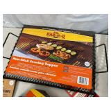Assorted BBQ Grilling Accessories, Grill Toppers, Tablecloth, Brushes, and More