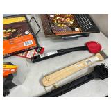 Assorted BBQ Grilling Accessories, Grill Toppers, Tablecloth, Brushes, and More