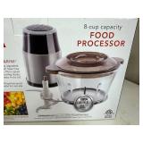New 8-Cup Food Processor with Glass Bowl