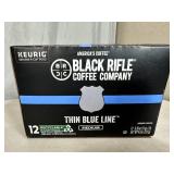 New Box of 12 K-Cups Black Rifle Coffee Thin Blue Line Kuerig K-Cups