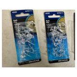 100 New Packs of Hillman Push Pin Tacks - Clear - 1600 Total