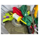 Army Bags, Jumper Cables, Hedge Trimmer, Hand Tools, Umbrellas, Shop Supplies, and More