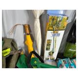 Army Bags, Jumper Cables, Hedge Trimmer, Hand Tools, Umbrellas, Shop Supplies, and More