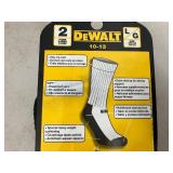 2 New Pairs of Dewalt Cotton Blend Work Socks