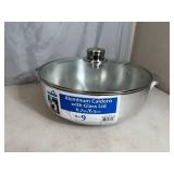New 6.7 qt Aluminum Caldero Pan with Glass Lid