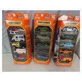 3 New Sets of Match Box Cars - 5 per Box