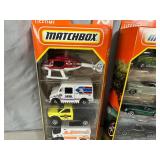 3 New Sets of Match Box Cars - 5 per Box