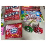 Assorted Candy, Blow Pops, Dots, Junior Mints, Chocolate Strawberries, Bubble Gum, and More