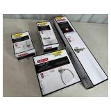 New Delta Porter Spotshield Brushed Nickel Bathroom Set - Towel Bar, Ring, Hook, Etc