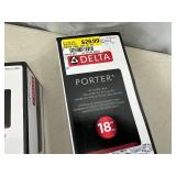 New Delta Porter Spotshield Brushed Nickel Bathroom Set - Towel Bar, Ring, Hook, Etc