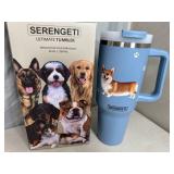 New Serengeti Vacuum Insulated Stainless Steel Tumbler with Lid - Welsh Corgi Dog