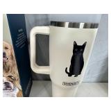 New Serengeti Vacuum Insulated Stainless Steel Tumbler with Lid - Black Cat