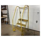 3 Step Metal Stairs with Wheels