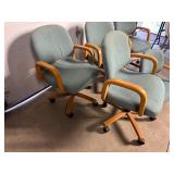 4 Rolling Chairs Plus Extra Seat