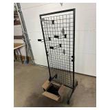 New Double Sided Rolling Retail Rack with Hooks