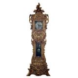 Vintage Hertz Ornate Gilded Floor Clock with Pendulum & Roman Dial
