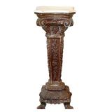 Ornate Marble-Top Pedestal Column #1