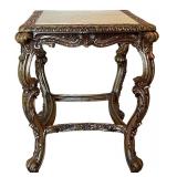 Ornate Baroque Gilt Side Table with Marble Top
