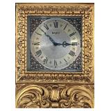 Vintage Hertz Ornate Gilded Floor Clock with Pendulum & Roman Dial