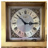 Vintage Hertz Ornate Gilded Floor Clock with Pendulum & Roman Dial