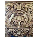 Vintage Hertz Ornate Gilded Floor Clock with Pendulum & Roman Dial