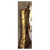 Vintage Hertz Ornate Gilded Floor Clock with Pendulum & Roman Dial