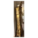Vintage Hertz Ornate Gilded Floor Clock with Pendulum & Roman Dial
