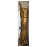 Vintage Hertz Ornate Gilded Floor Clock with Pendulum & Roman Dial