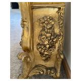 Vintage Hertz Ornate Gilded Floor Clock with Pendulum & Roman Dial