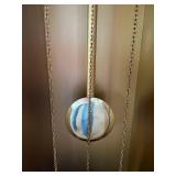 Vintage Hertz Ornate Gilded Floor Clock with Pendulum & Roman Dial