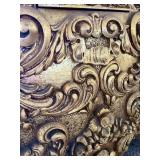 Vintage Hertz Ornate Gilded Floor Clock with Pendulum & Roman Dial