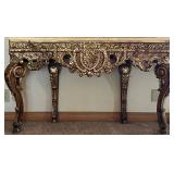 Ornate Rococo-Style Gilt Console Table