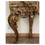 Ornate Rococo-Style Gilt Console Table