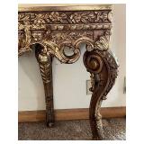 Ornate Rococo-Style Gilt Console Table