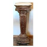 Ornate Marble-Top Pedestal Column #1