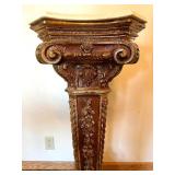 Ornate Marble-Top Pedestal Column #1