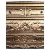 Gilded Rococo Bombe Chest With Marble Top & Ormolu Accents #2