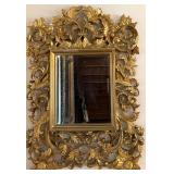 Ornate Gold Gilded Leaf Motif Wall Mirror