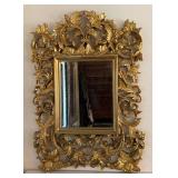 Ornate Gold Gilded Leaf Motif Wall Mirror
