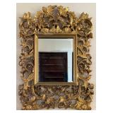 Ornate Gold Gilded Leaf Motif Wall Mirror